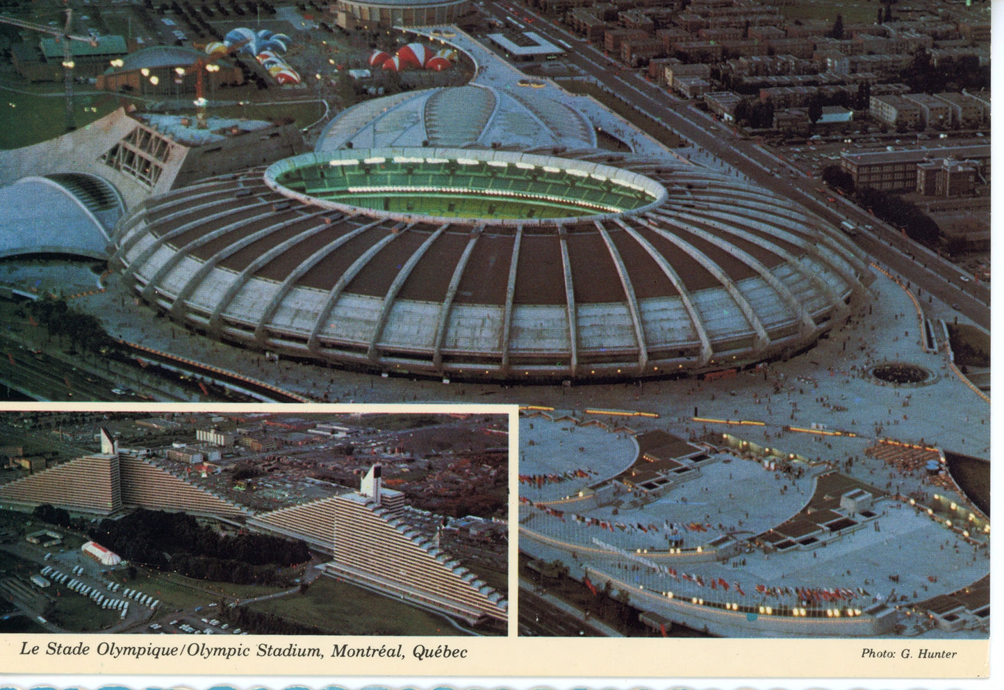 Carte postale du Stade Olympique et des résidences olympiques