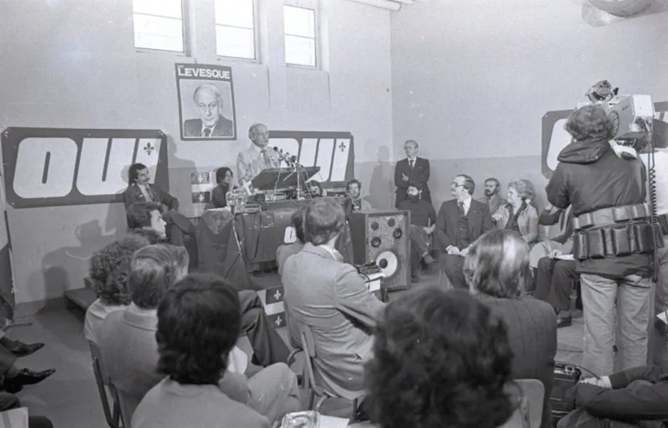 René Lévesque fait campagne pour le oui