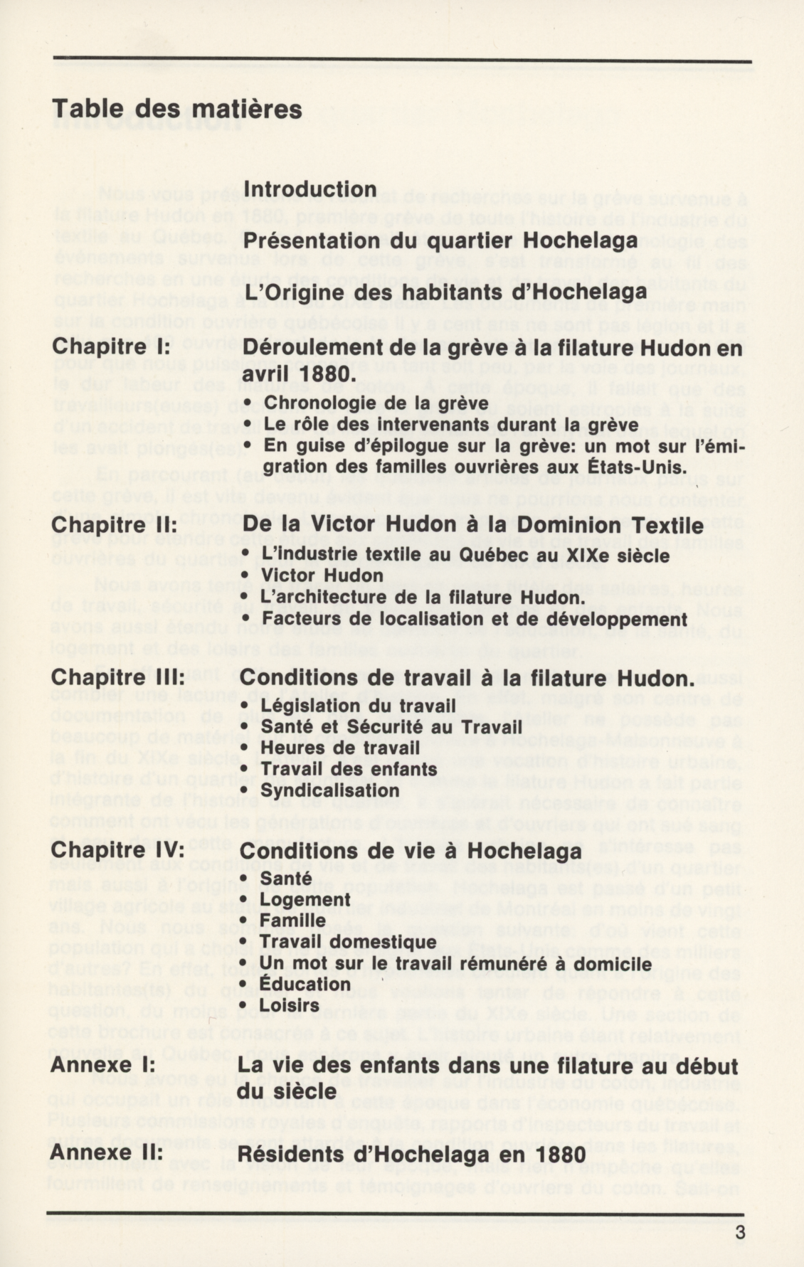 De fil en aiguille - Chronique ouvrière d’une filature de coton à Hochelaga en 1880