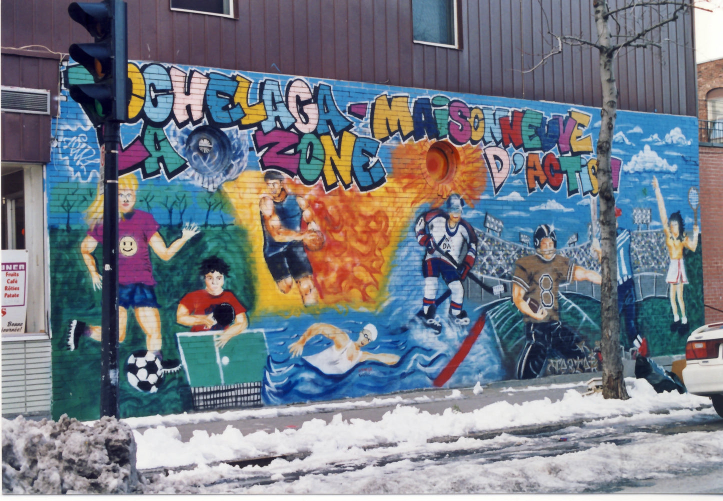 Murale au 3715 Ste-Catherine est, coin Nicolet