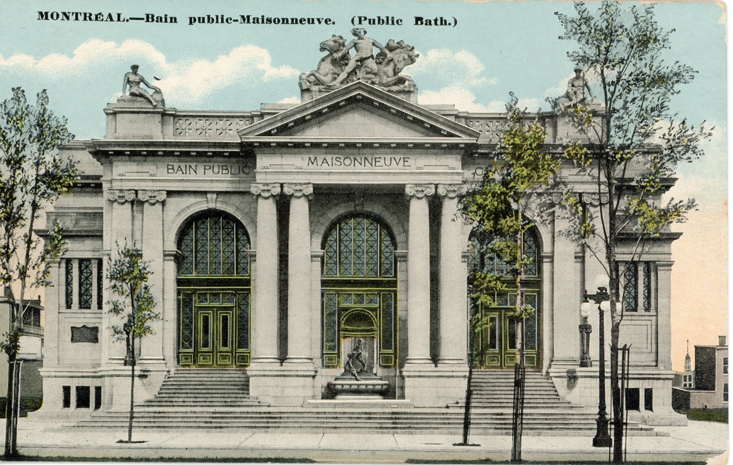 Carte postale du bain public Maisonneuve