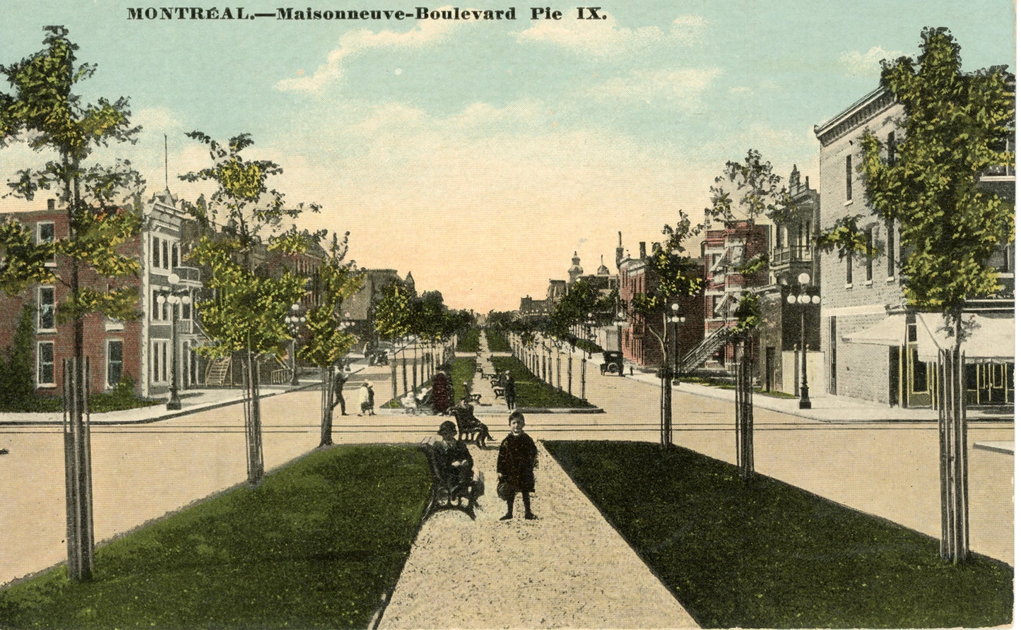 Carte postale du boulevard Pie-IX
