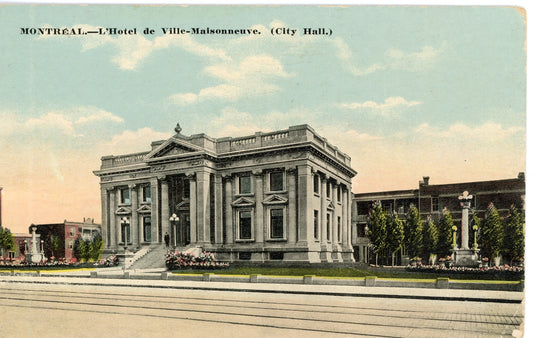 Carte postale de l'Hôtel de ville de Maisonneuve