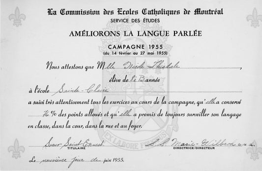 Attestation de Nicole Thisdale