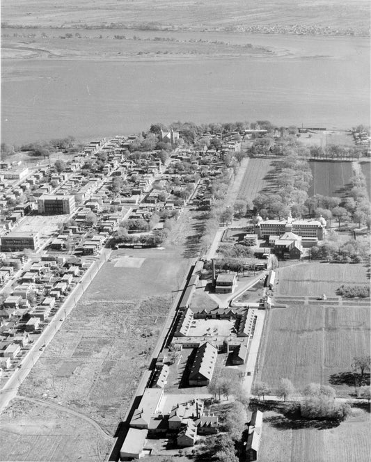 Vue aérienne du village de Longue-Pointe