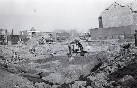 Construction au coin de Desjardins et Lafontaine
