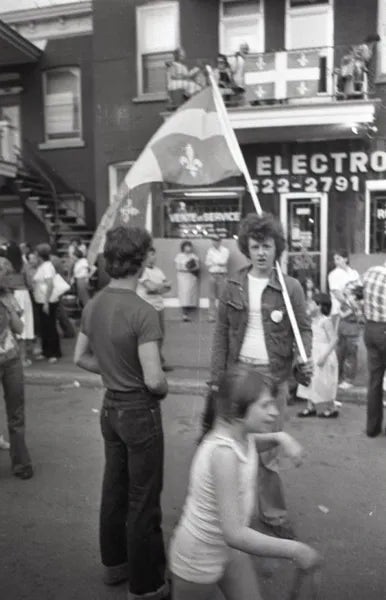 Drapeau du Québec devant Vilmo Electronique
