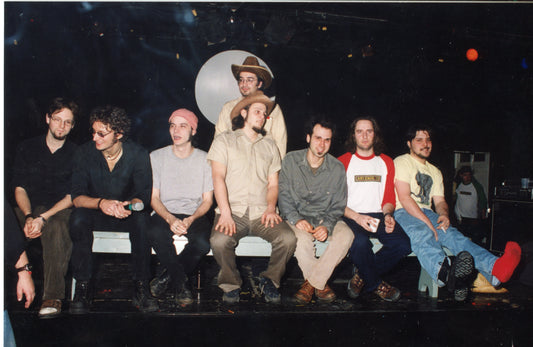 Les membres du groupe Les Cowboys Fringants et autres