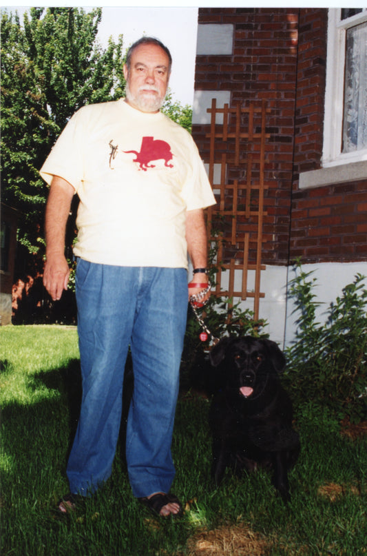André Vien et son Labrador.
