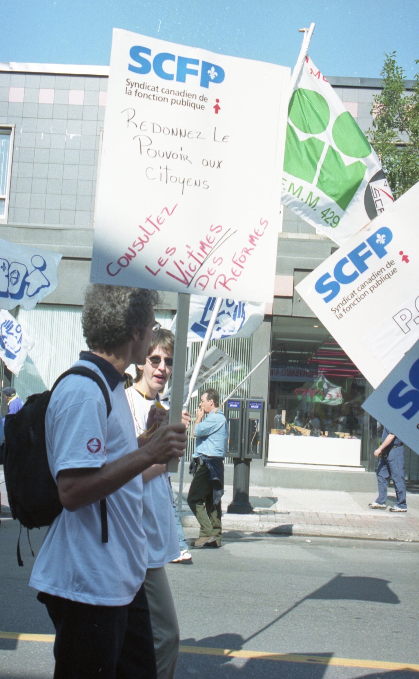 Manifestation du Syndicat des fonctionnnaires municipaux de Montréal