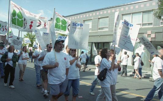 Manifestation du Syndicat des fonctionnnaires municipaux de Montréal