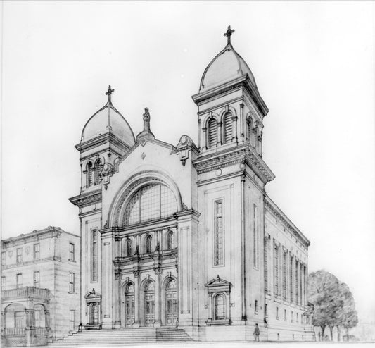 Dessin de l'église Notre-Dame-des-Victoires