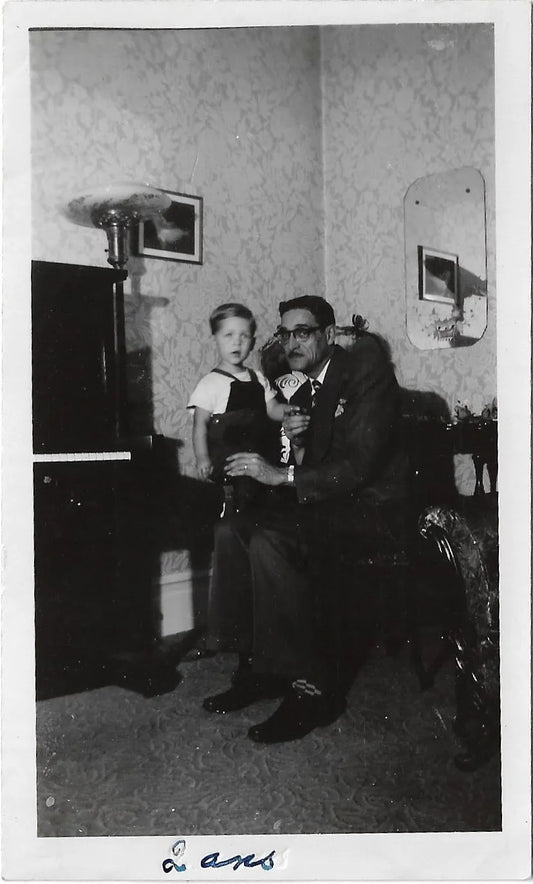 Octavien Giroux et son petit-fils Gaëtan Taillon