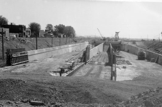 Entrée Nord du tunnel Hippolyte-Lafontaine en construction